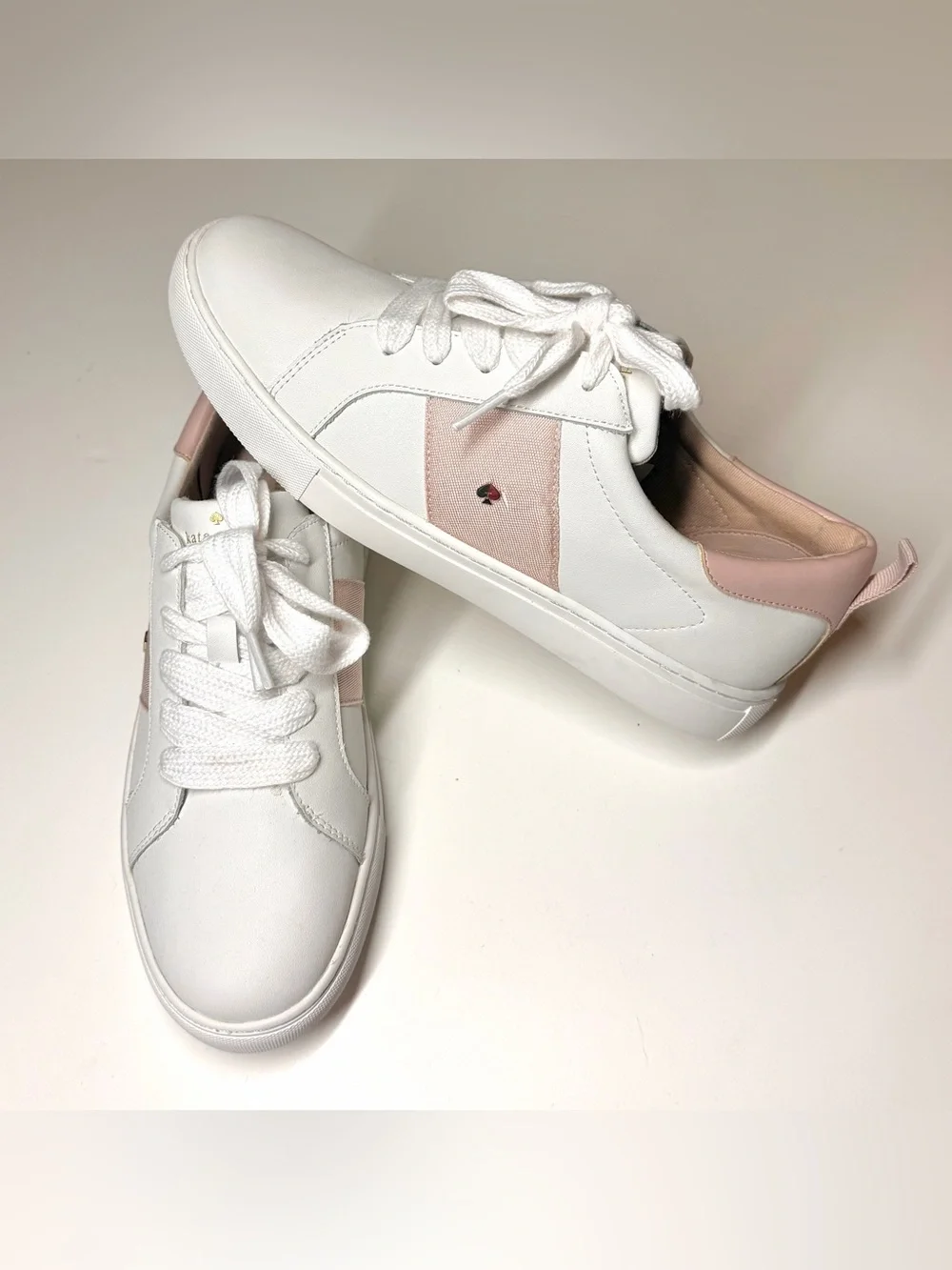 Kate Spade Women’s Iggy sneakers in optic white and rose smoke Size- 9.5 B